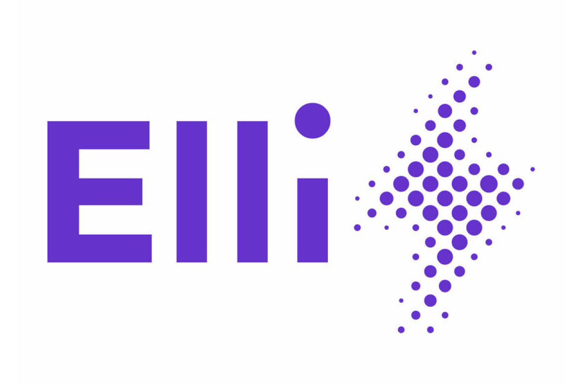Purple logo of Elli, a Volkswagen Group company, with a dot pattern.